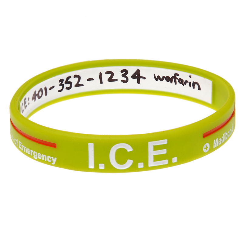 Neon ICE - Reversible Write On Medical Bracelet