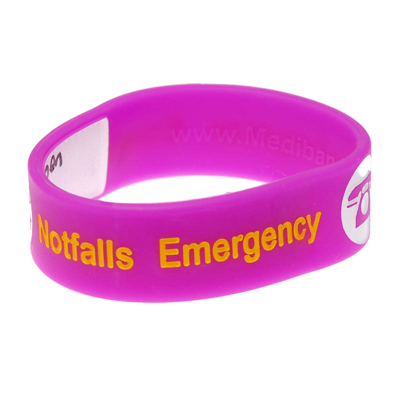 Kid's Write On Travel ID Bracelet - Purple