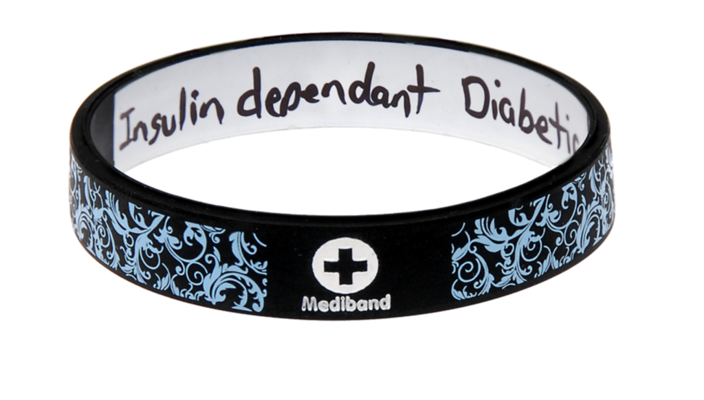 medical id bracelet floral