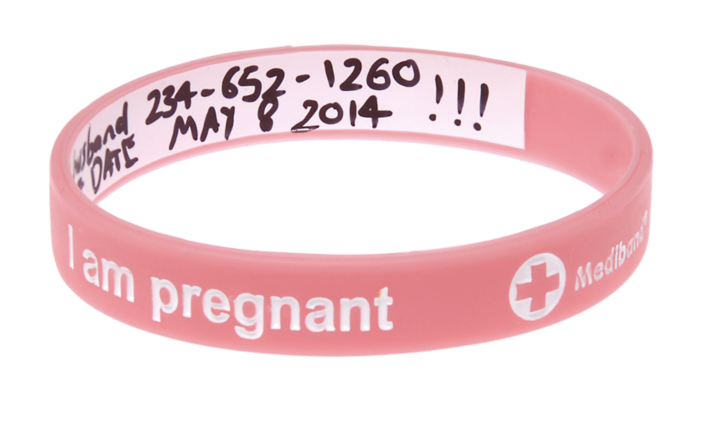 pregnancy medical id bracelet