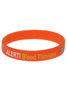 blood thinners alert wristband