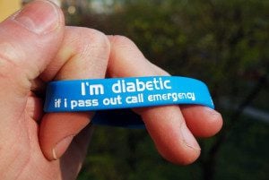 I'm diabetic medic alert silicone wristbands