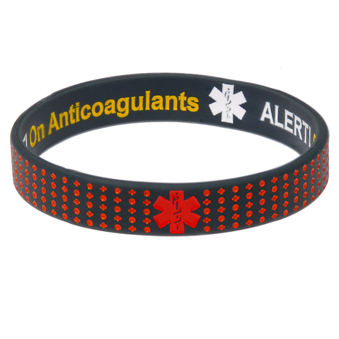 Blood thinner shop alert bracelet