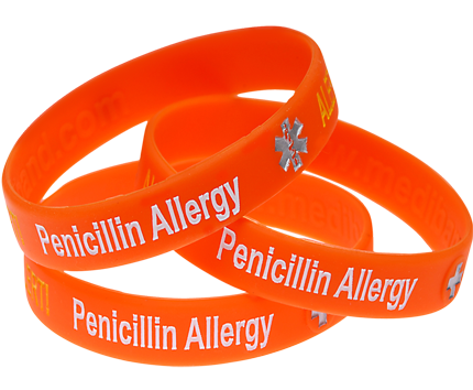 Kids t-nut allergie medical alert silicone bracelet bracelet vendeur britannique