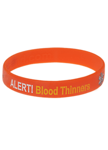 blood thinners alert wristband